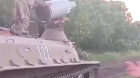 Гибрид бронемашины МТ-ЛБ и ракетного блока УБ-32 России - YouTube