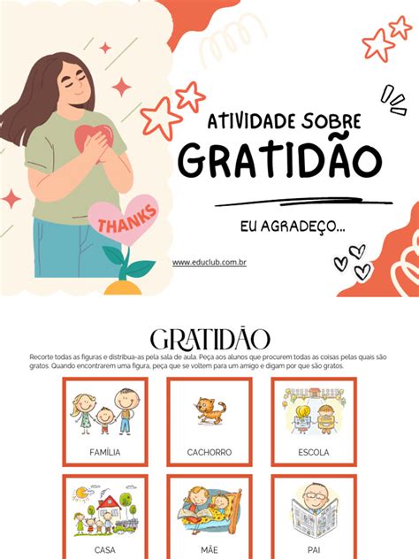 Atividade de Gratidão na Educação Infantil | PDF
