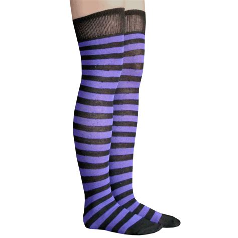 Black Purple Thigh Highs