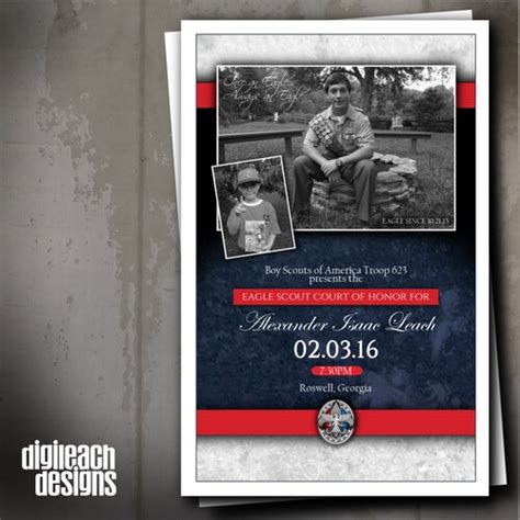 Eagle Scout Court Of Honor Invitation Single Sided Etsy
