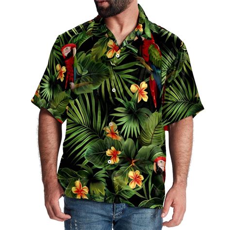 Hawaiian Shirt For Men Short Sleeve Button Down Shirt Causal Beach