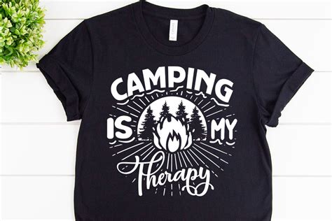 Camping Is My Happy Place Svg Design For Adventure Tshirt By Cuttingsvg