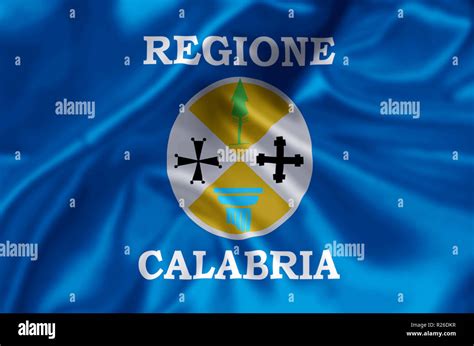 Calabria Waving And Closeup Flag Illustration Perfect For Background