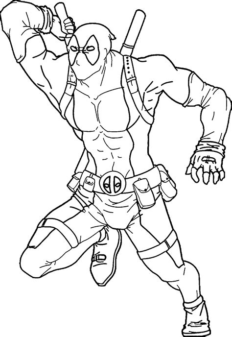 Printable Deadpool Coloring Pages