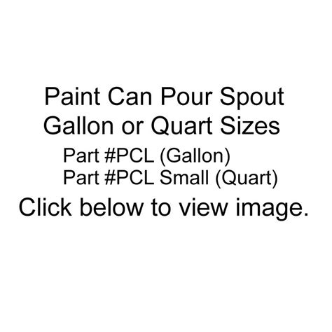 Paint Can Pour Spout | Gallon or quart size. Fast UPS shipping!