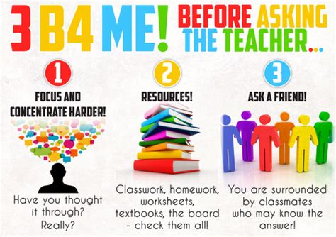 3 Before Me Poster Teaching Resources