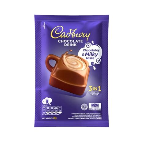 Jual Cadbury Hot Chocolate Drink 3in1 30gr New Look Cadbury Drink 3in1 Sachet Satuan Ecer
