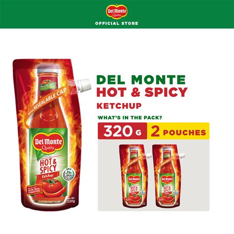 Del Monte Hot Spicy Ketchup With Real Tomatoes G Pouch X Shopee Philippines
