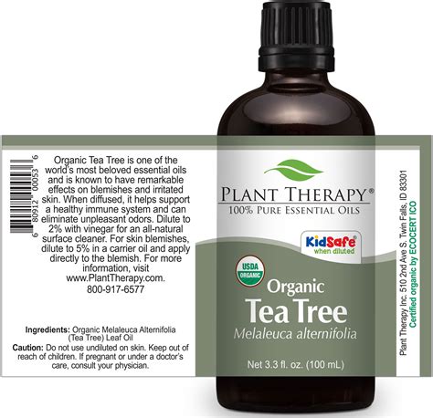 Tea Tree Melaleuca Essential Oil 100 ML 3 3 Oz 100 Pure