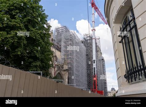 Paris, France. 29 August, 2023: A view of Notre-Dame de Paris Cathedral ...
