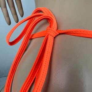 122 5 Shbikini Sexy Hot Mini Micro Bikini Erotic Swimsuit Crotchless Panties Orange Etsy