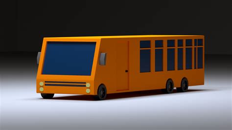 Cartoon Low Poly School Bus Vehicle For Game Ready 3d Model By Nik Kukadiya