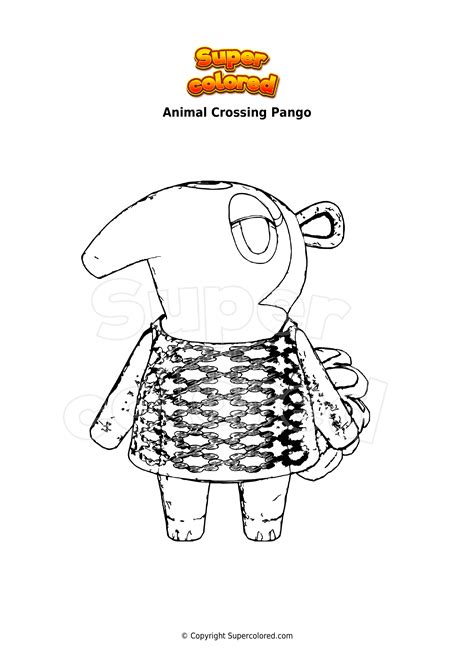 Coloring page Animal Crossing Pango - Supercolored.com