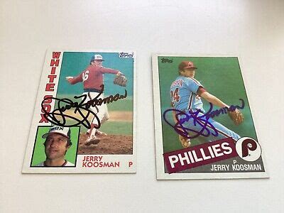 Jerry Koosman Or Topps Autographed Signed Baseball Cards U