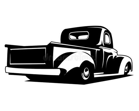 Classic 1965 Panel Truck Logo Isolated White Background Side View
