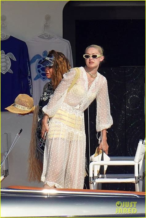 Photo Gigi Hadid Yellow Bikini On Yacht 40 Photo 4794879 Just Jared Entertainment News