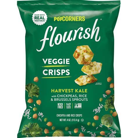 Popcorners Flourish Harvest Kale Veggie Crisps Smartlabel™