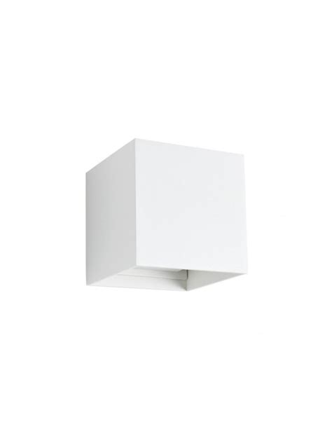 Applique A Led Per Esterno Design Moderno Cubo Bianco RD 0420