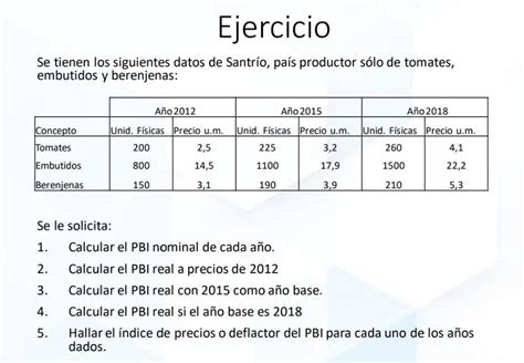 Calcular El Pbi Nominal De Cada A O Calcular El Pbi Real A Precios De