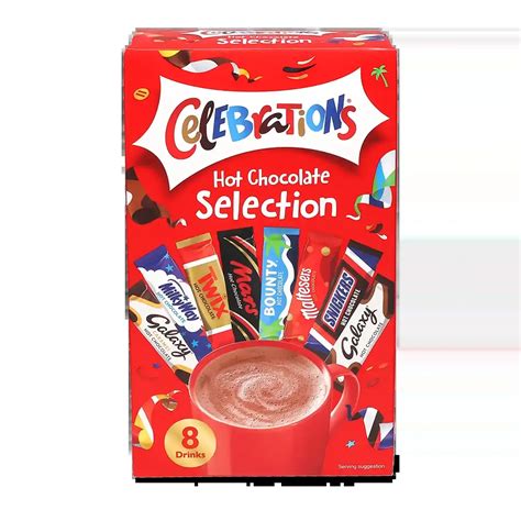 mars celebrations hot chocolate selection  sachets instant hot