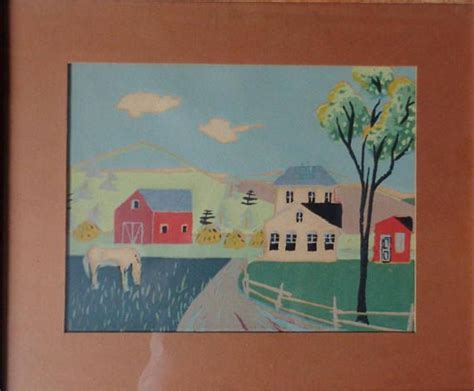 This Listing Is For A Set Of 2 Very Vintage Folk Art Watercolor