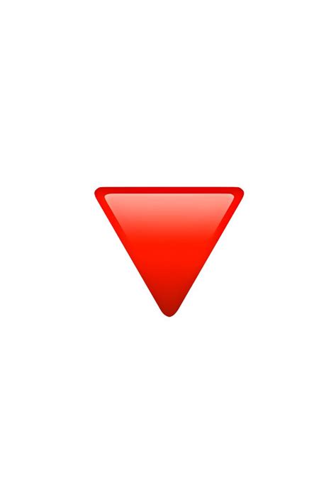🔻 Red Triangle Pointed Down Emoji Geometric Photography Triangle Red