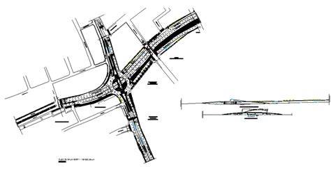 Road interchange plan autocad file - Cadbull