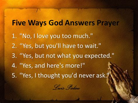 5 Ways God Answers Prayer God Is Good Pinterest