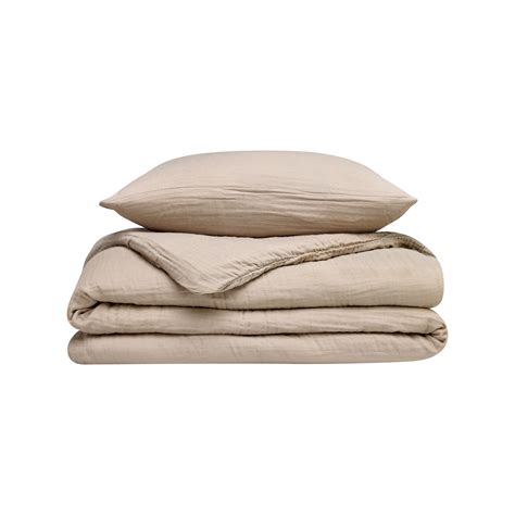 Housse De Couette Unie En Gaze De Coton Lav Taupe Housse De Couette