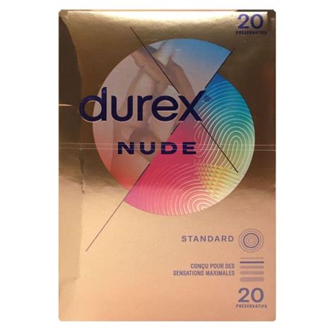 Durex Préservatifs Nude Original x20 Confort et protection