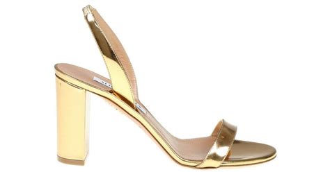 Aquazzura So Nude Sandal In Mirror Effect Leather In Metallic Lyst