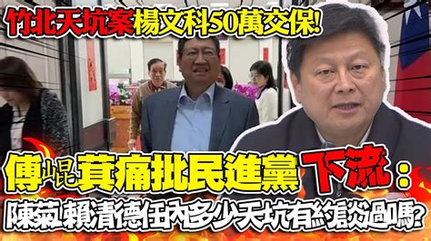 疑轉移黃偉哲壓力天坑案楊文科50萬交保 傅崐萁率藍黨團聲援陳菊賴清德任內多少天坑有約談過嗎 Youtube