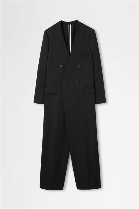 Tailored Jumpsuit In Rayon Tricotine Overcoat
