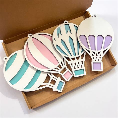 Wooden Hot Air Balloon Boho Nursery Balloon Decor Hot Air Balloon Bedroom Girls Bedroom