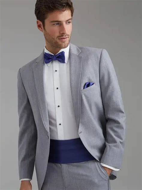 De Hecho A Medida Venta Nueva Grey Esmoquin De Novio Trajes De Los