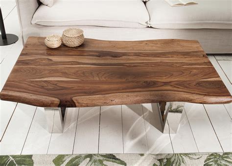 Table Basse Design 110 Cm Bois Massif Pour Salon