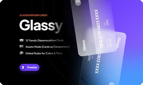 Glassy 12 Trendy Glassmorphism Cards Figma Community