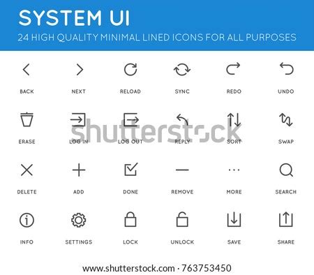 system user interface ui vector icon stock vector  shutterstock