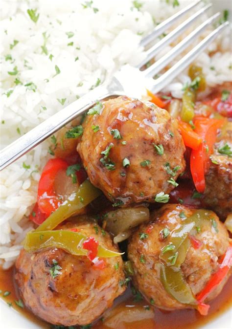 Slow Cooker Sweet And Sour Meatballs Foodtastic Mom