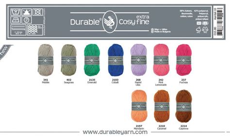 Nieuwe Kleuren Durable Cosy Extra Fine 2021 G Brouwer Zn