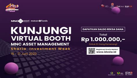 Mau Saldo Reksa Dana Syariah Gratis Kunjungi Virtual Booth Mnc Asset