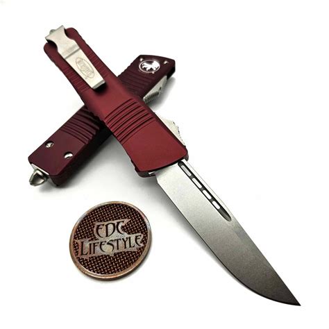 Microtech Combat Troodon 143-10MR Merlot Stonewash Single Edge