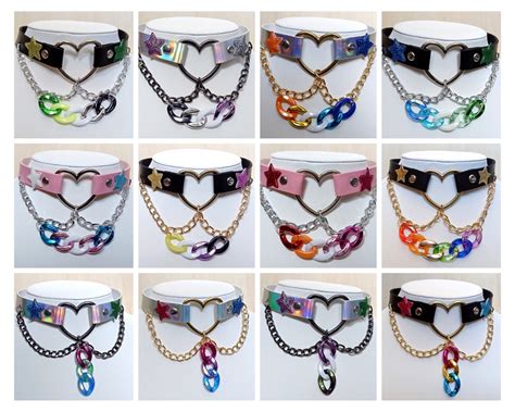 Pride Choker Lgbtq Rainbow Aroace Transgender Lesbian Non Binary Heart Choker Different