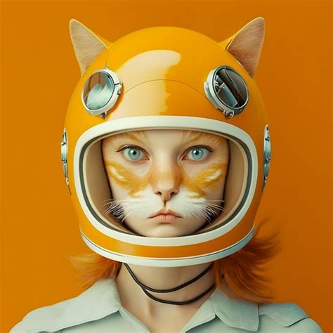 Premium Photo Cyborg Cat Portrait Futuristic Art