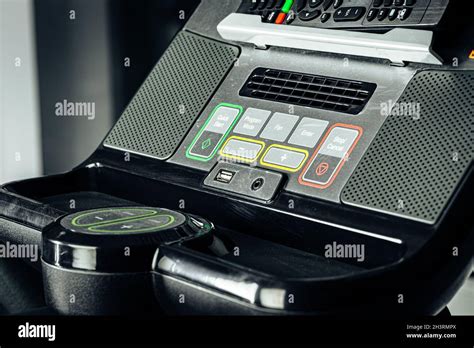 treadmill screen    gym close  stock photo alamy