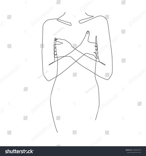 Naked Woman Covers Her Breasts Her Stock Vector Royalty Free 1648406947 Shutterstock