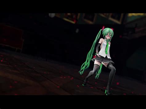 Miku Hatsune Undress Dance Hentai Pussy Plug Toy Reversible Campaign Song MMD 3D Green Hair