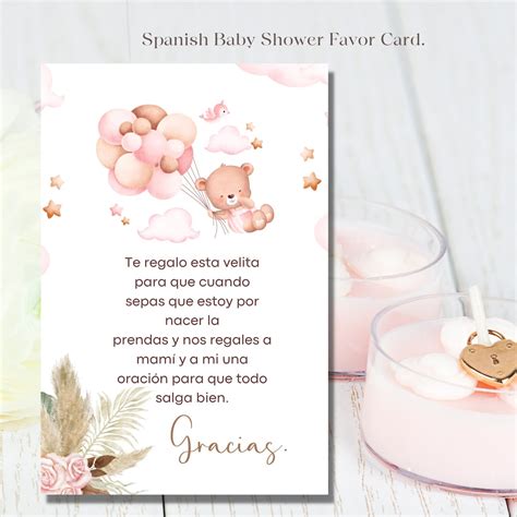 Tarjetita De Recuedo Para Baby Shower En Espa Ol Oraci N Y Deseos Para