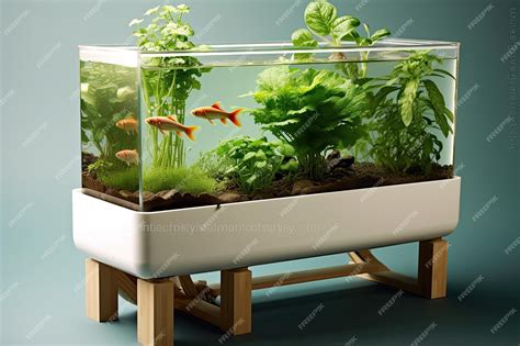 Premium AI Image | aquaponics system handmade indoor garden