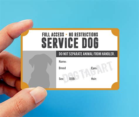 Service Dog Id Card Template